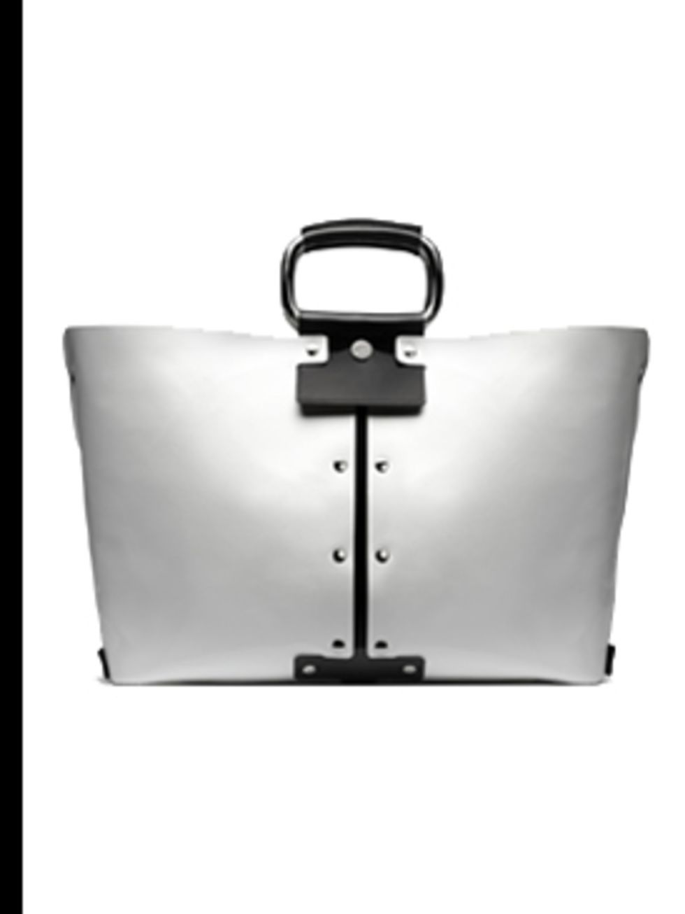 <p>Black and white tote, £1,050, by Roger Vivier, for stockists call (0207 245 8270)</p>
