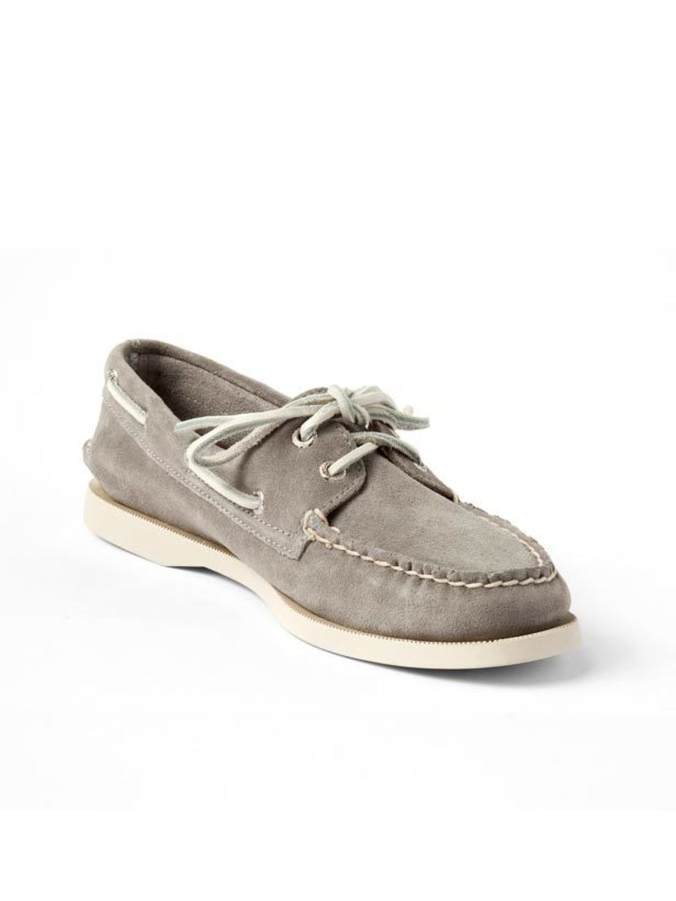 <p>Taupe suede deck shoes, £90, by S<a href="http://www.sperrytopsider.com/store/">perry Top-Sider </a></p>