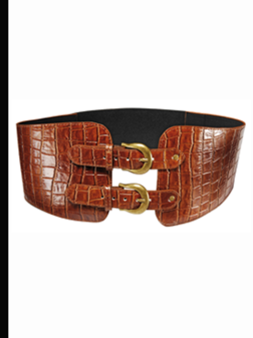 <p>Tan waist cinching belt, £12 from Dorothy Perkins 0845 121 4515</p>