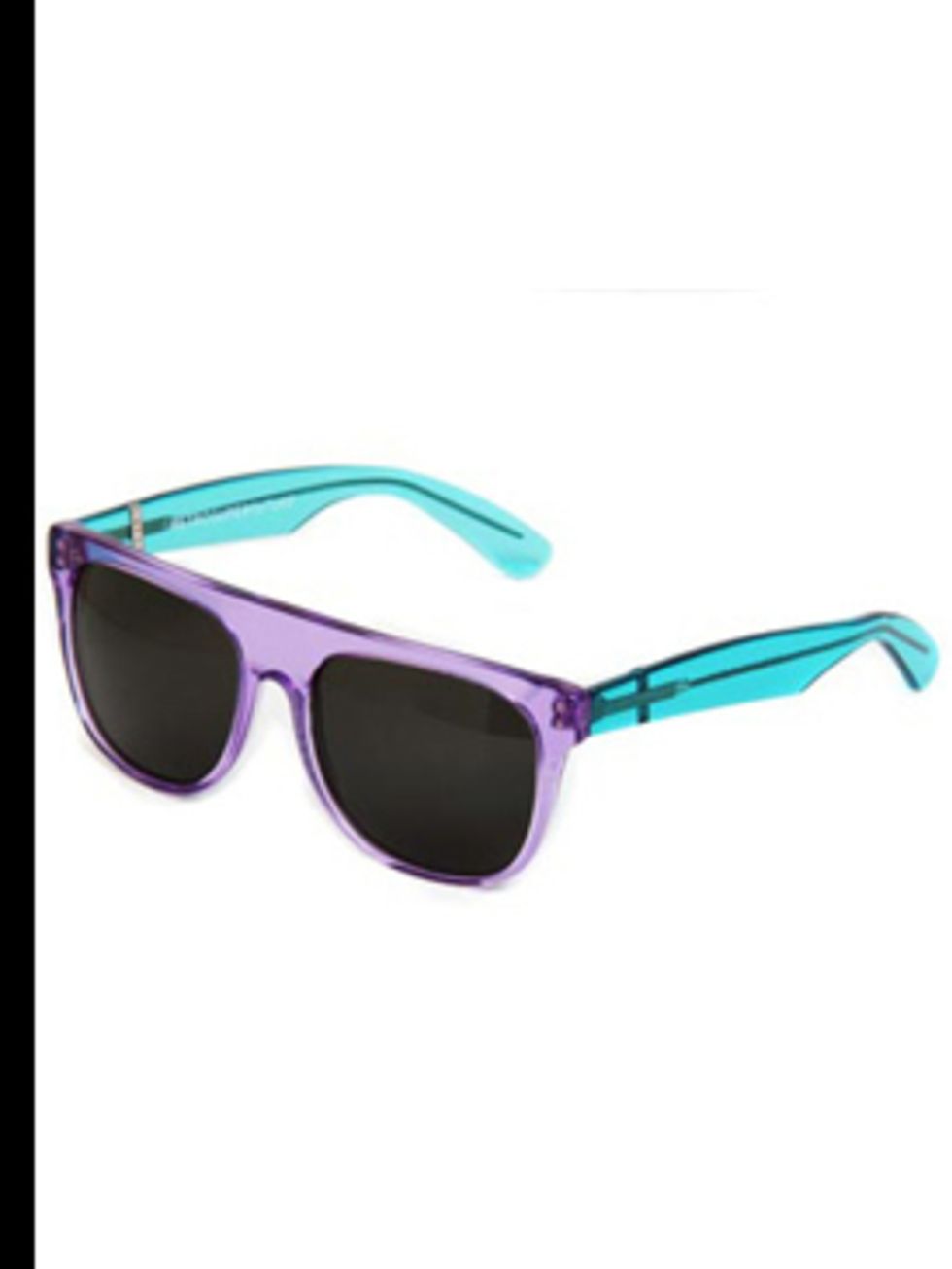 <p>Sunglasses, £93, by Retrosuperfuture at <a href="http://www.ninaandlola.com/retrosuperfuture-sunglasses/retrosuperfuture-sunglasses-turquoise-with-pink-arms-and-zeiss-lenses.html">www.ninaandlola.com</a></p>