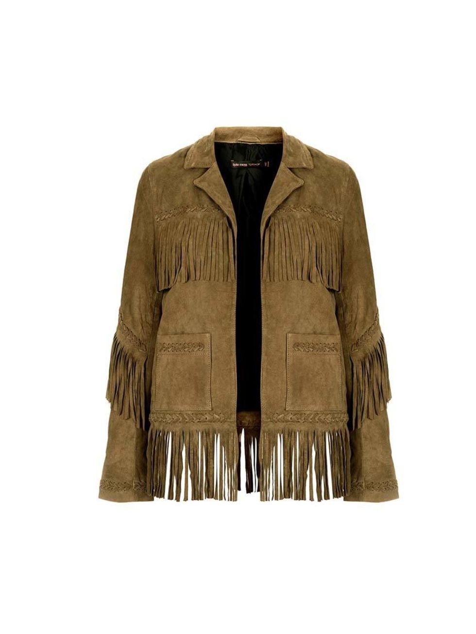 <p>Kate Moss for Topshop kicks off the festival season as only Kate could. Inject the festival mood into your wardrobe early with this suede fringed jacket, ideal for both day and night. Here are the pieces to pair it with.</p><p>Kate Moss for <a href="ht