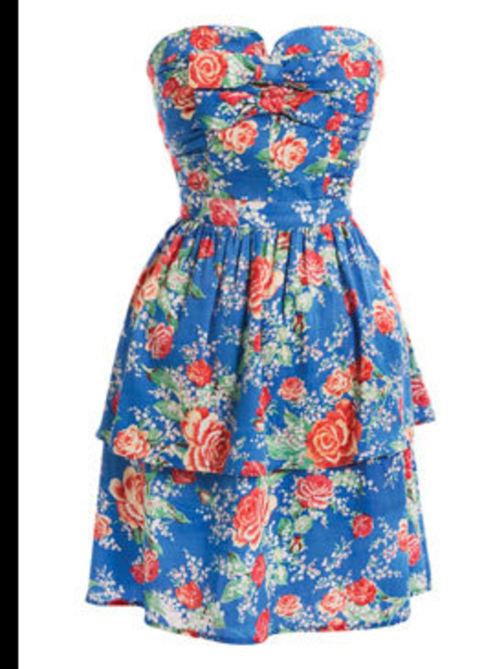 <p>Floral dress, £45, by Miss Selfridge. For stockists call 0845 1214 517 </p>