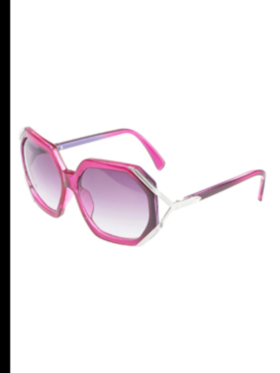 <p>Pink sunglasses, £14.99, by River Island. For stockists call 0208 9914 759</p>