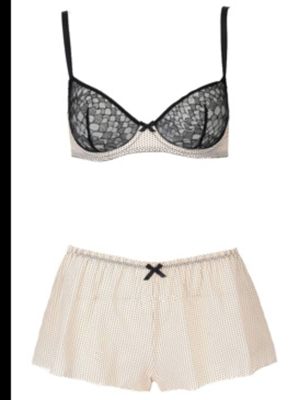 <p>Polka dot bra £89, and polka dots panty £52, by <a href="http://www.wolfordboutiquelondon.com">Wolford</a></p>
