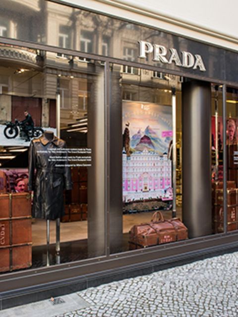 <p>The Grand Budapest Hotel window display at the Prada store, Berlin</p>