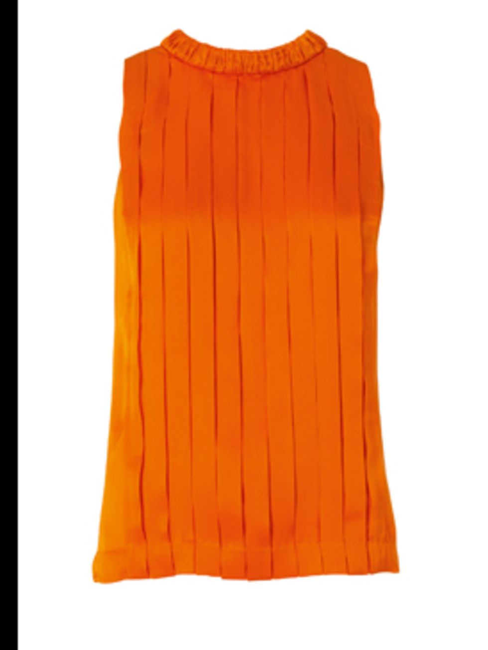 <p>Silk orange tank top, £85, by Banana Republic. For stockists call 020 7758 3550</p>