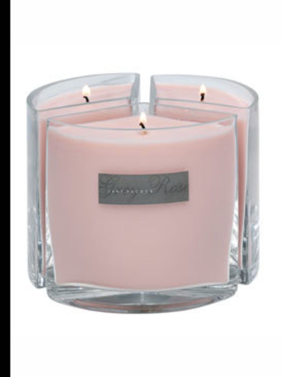 <p>Grey rose candle trio, £25 Jane Packer at Debenhams. 50p from each candle goes to Breast Cancer charities.</p>