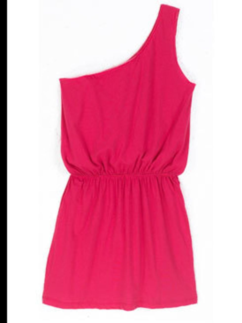 <p>Pink one shoulder t-shirt dress, £65, by LNA at Oxygen (0207 636 6001)</p>