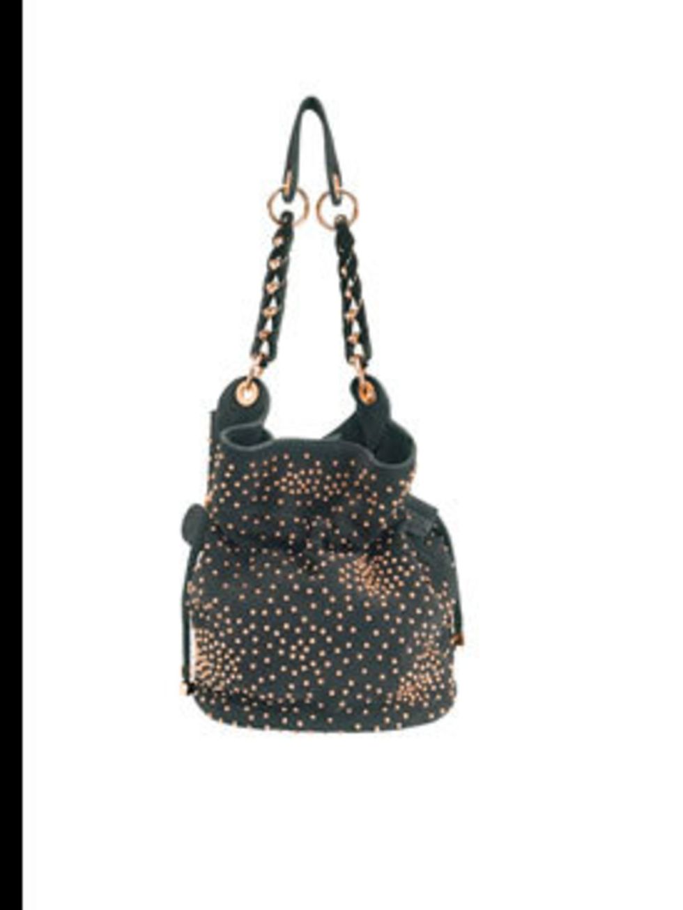 <p>Black studded bag, £159, by <a href="http://www.reiss.co.uk/shop/womens/bags/sabina/black/">Reiss</a></p>