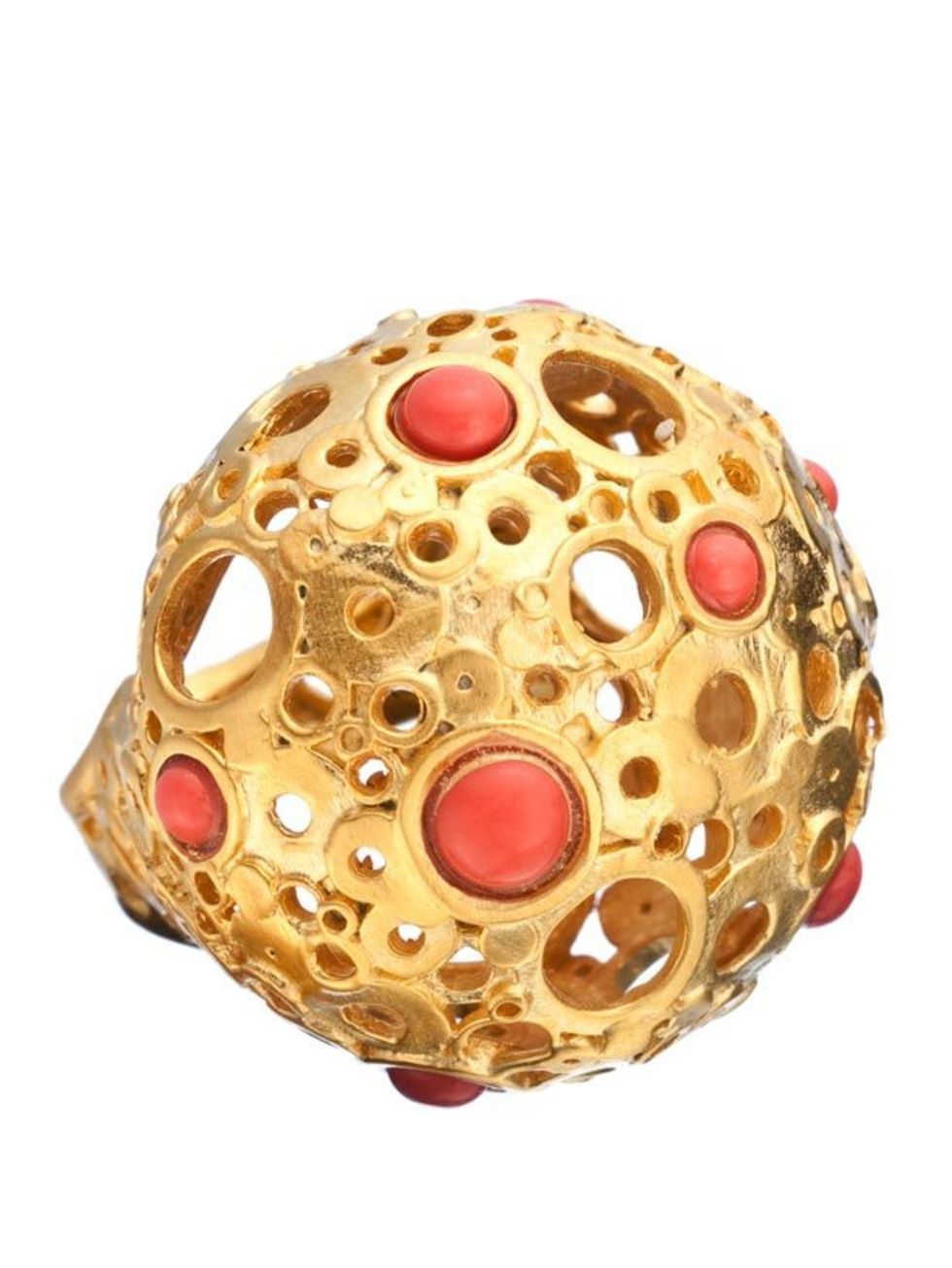 <p>Large gold and coral oval ring, £105, by <a href="http://www.alexisbittar.com/product.php?productid=21425&amp;cat=21&amp;page=1&amp;defvarid=13701">Alexis Bittar</a></p>