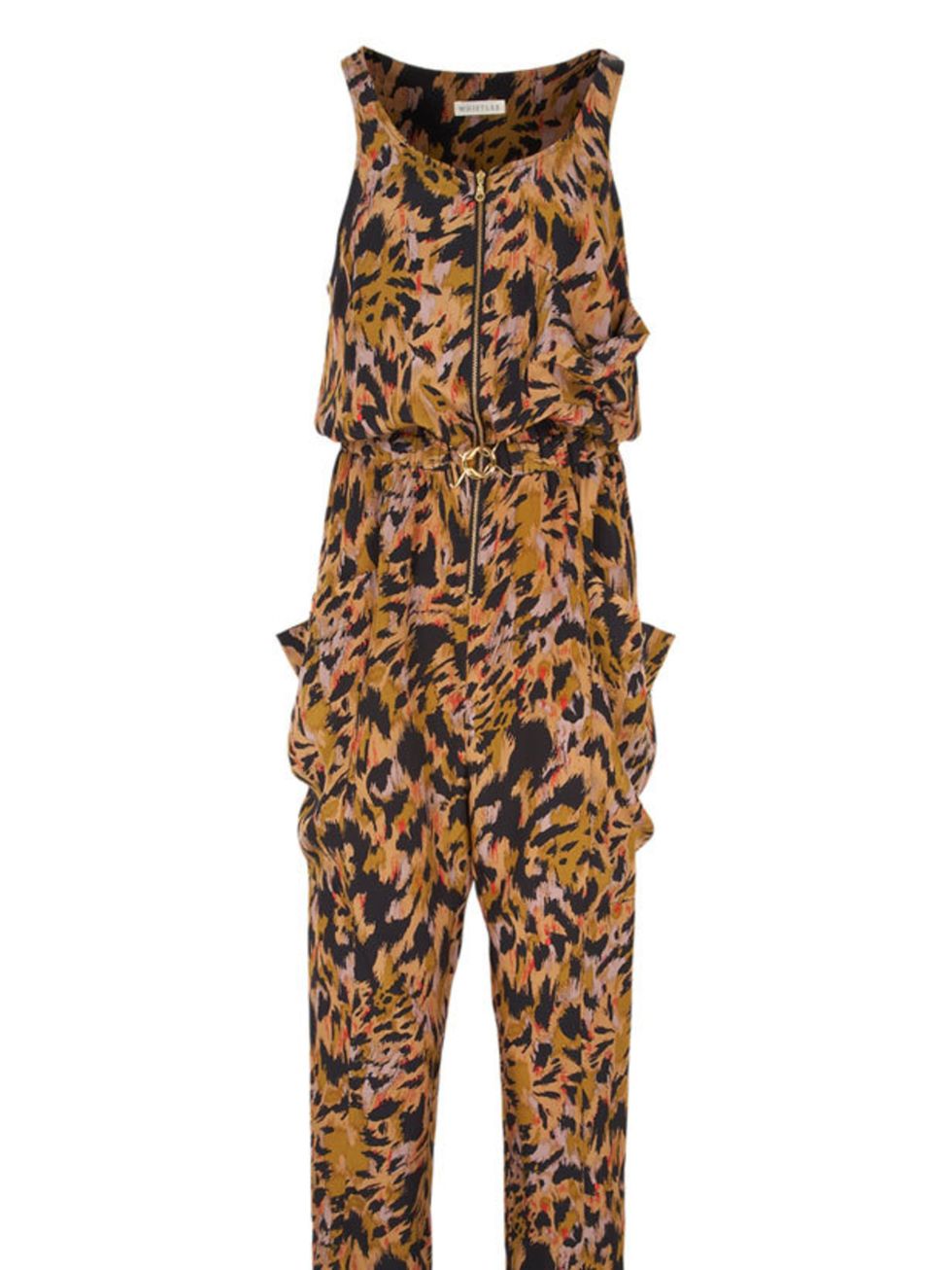 <p>Animal print jumpsuit, £160, by Whistles (0845 899 1222)</p>