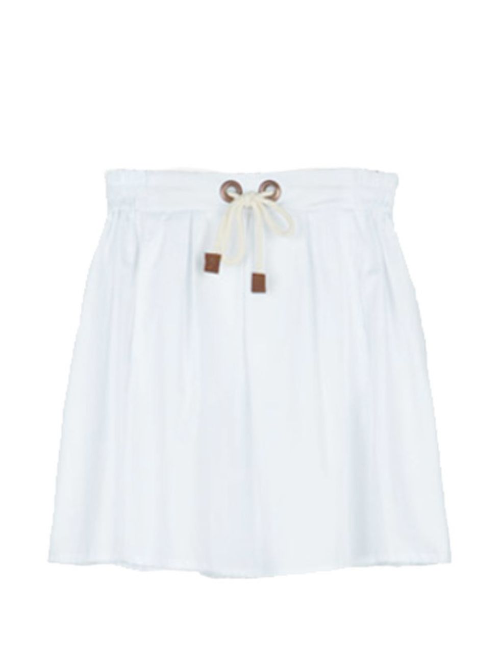 <p>Cotton skater skirt with rope drawstring, £19.99, by Zara (0207 534 9500)</p>