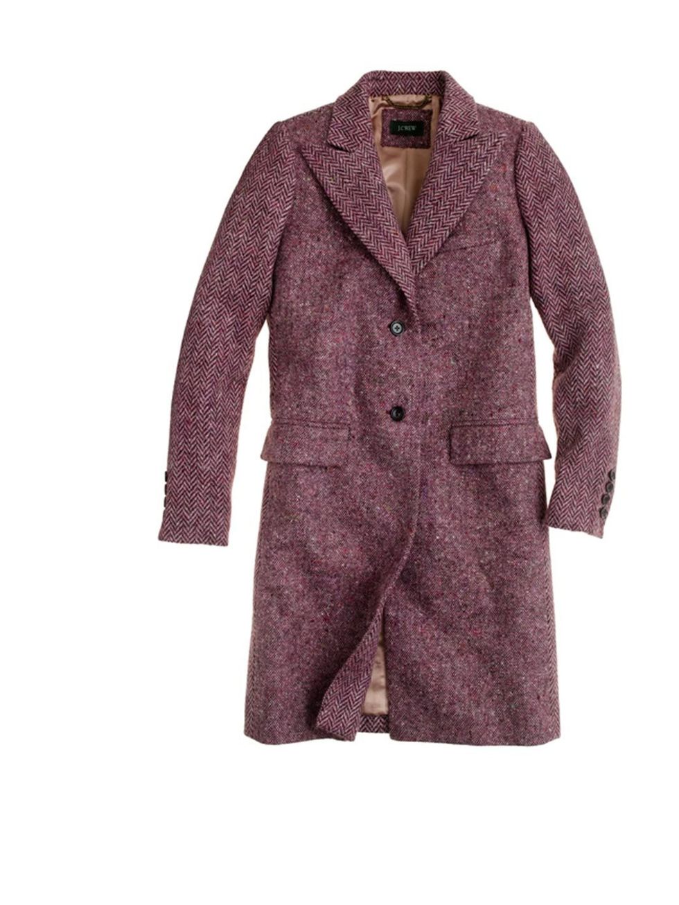 <p>An instant update on tweed- the pink colour brings this coat to life- we want!</p><p>J Crew coat, £550</p>