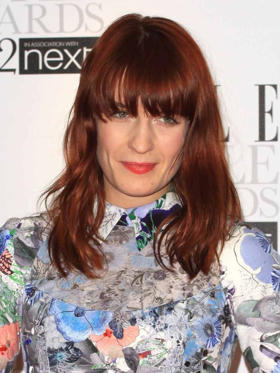 <p>Florence Welch at the ELLE Style Awards with lighter hair.</p>