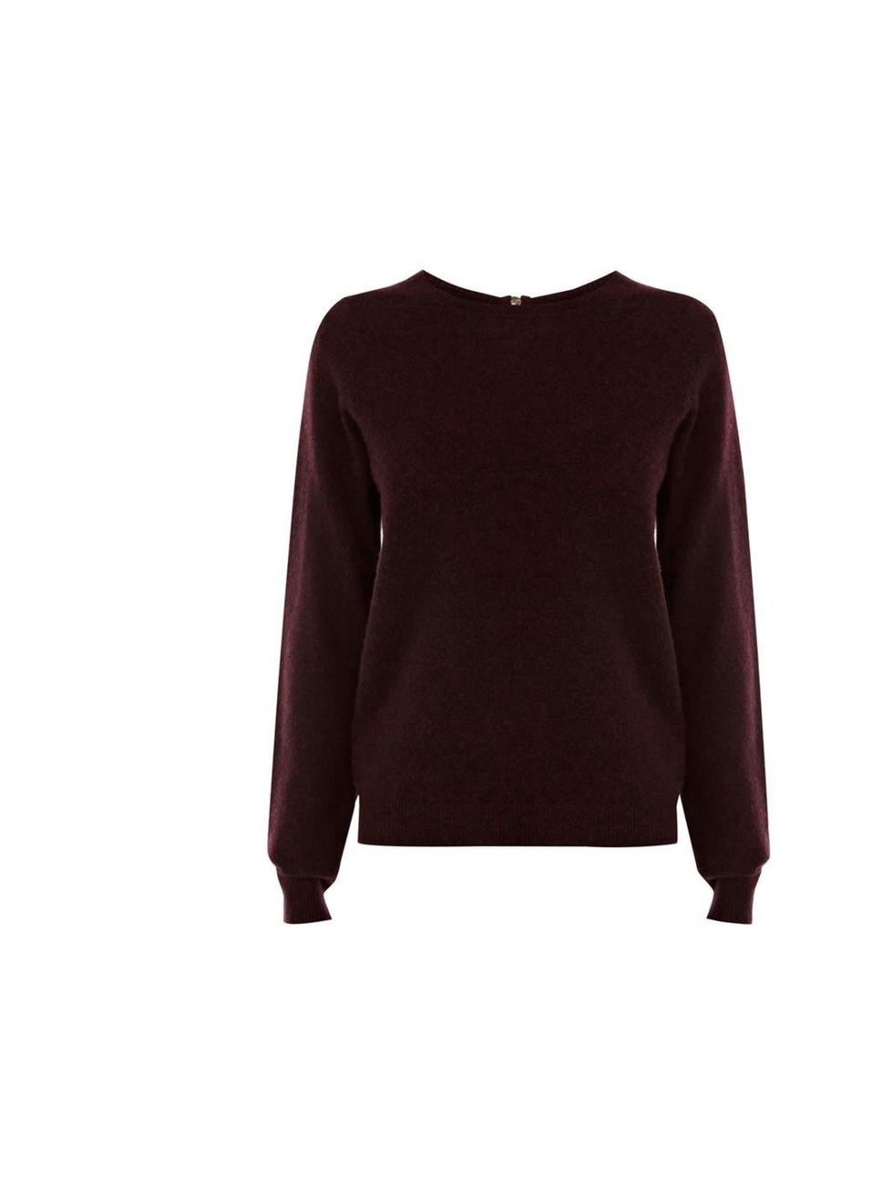 <p>It might be a luxe fabric, but you can find cashmere on the high street too! Take after Deputy Art Director Lisa Rahman and try burgundy as a softer alternative to black.</p><p><a href="http://www.warehouse.co.uk/cashmere-jumper/jumpers-&-cardigans/war