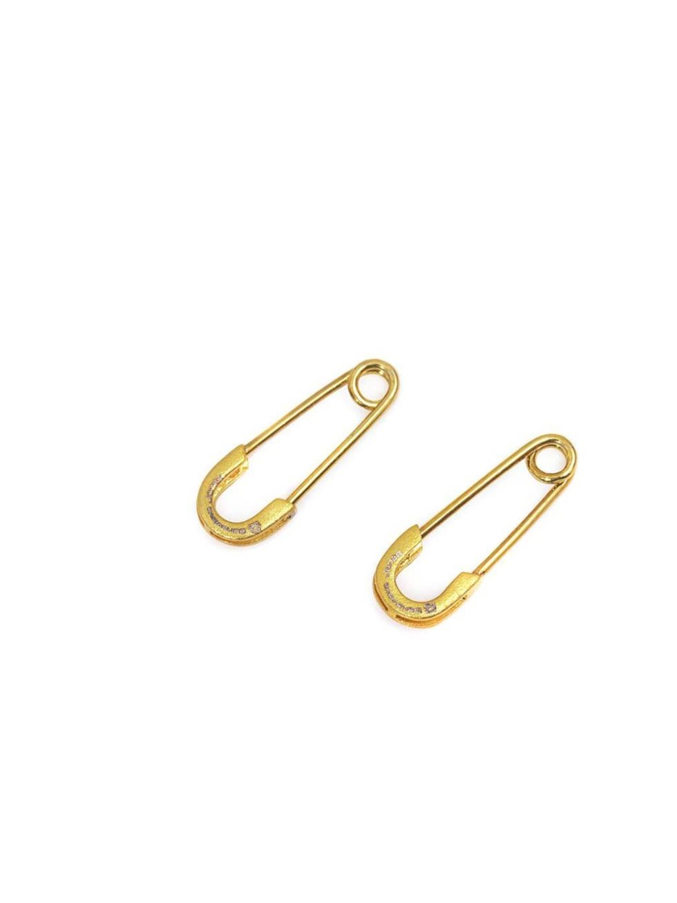 <p>An offbeat design in a classic gold finish, these safety pin earrings are punk grown-up.</p><p>Genevieve Jones earrings, £270 at <a href="http://www.matchesfashion.com/product/178094">MatchesFashion.com</a></p>
