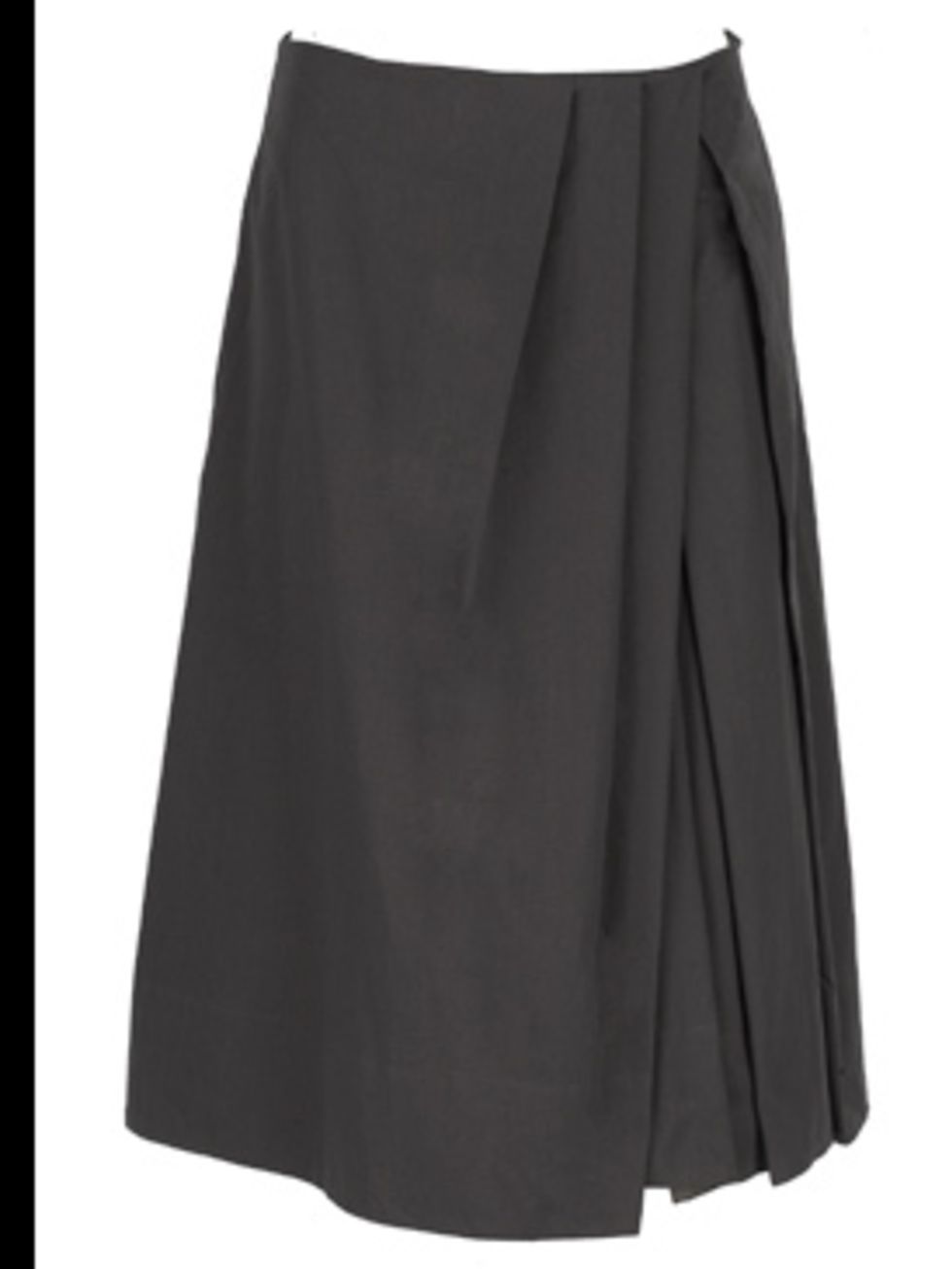 <p>Grey skirt, £111, by Comptoir des Cotonniers (0207 792 9580)</p>