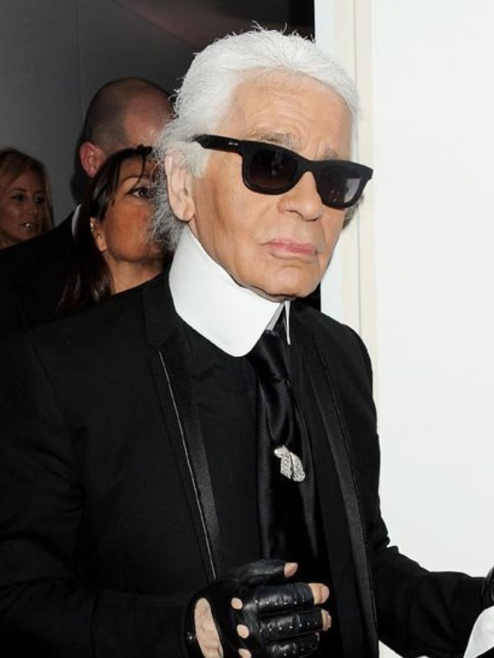 <p>Karl Lagerfeld at the Selfridges launch event</p>