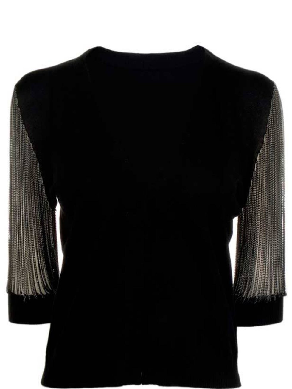 <p>Black jumper with chains, £59, by COS (0207 478 0400)</p>
