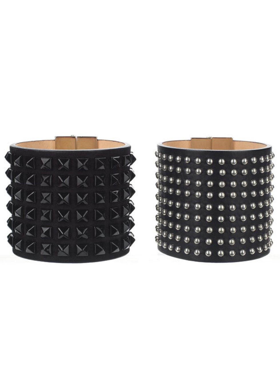 <p>Studded bangles, £280 each, by Barbara Bui at Room Seven (0113 236 9100)</p>
