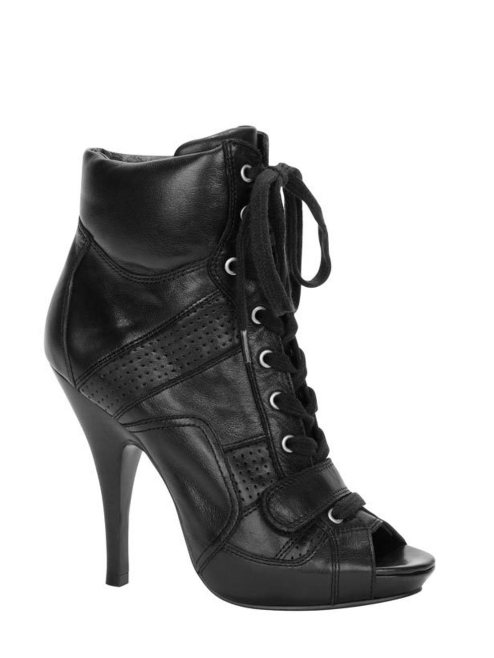 <p>Black lace-up boots, £195, by Ash (0207 323 1020)</p>
