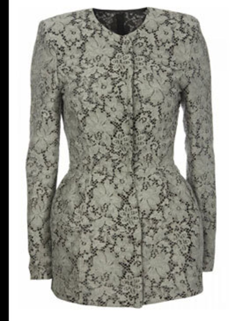 <p>Lace jacket, £125, by Topshop (0845 121 4519)</p>