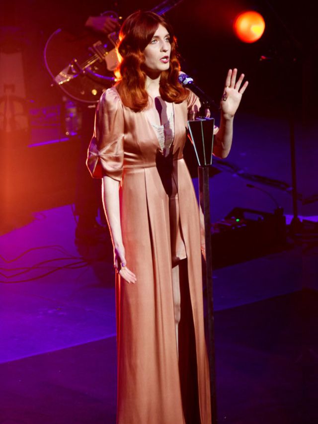 <p>Florence Welch wearing Temperley London at her album launch show</p>