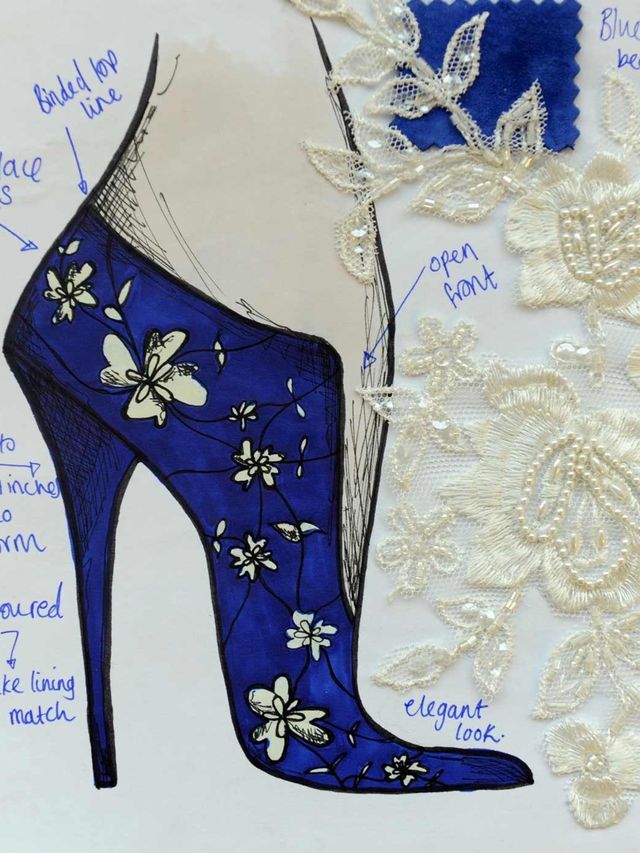 <p>Student Becka Hunt's shoe design for the Duchess of Cambridge</p>
