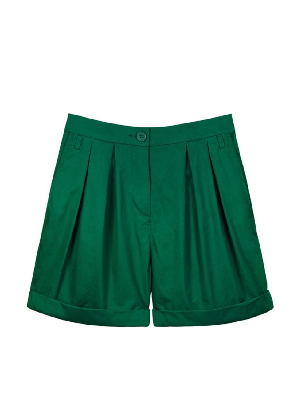 <p>Green tailored shorts, £45, by Cos (0207 478 0400)</p>