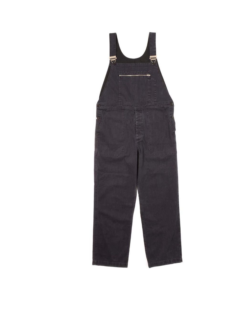 <p>Navy twill dungarees £285 <a href="http://www.margarethowell.co.uk/women/trousers/mhl-dungarees-indigo-twill-indigo">Margaret Howell</a> </p>