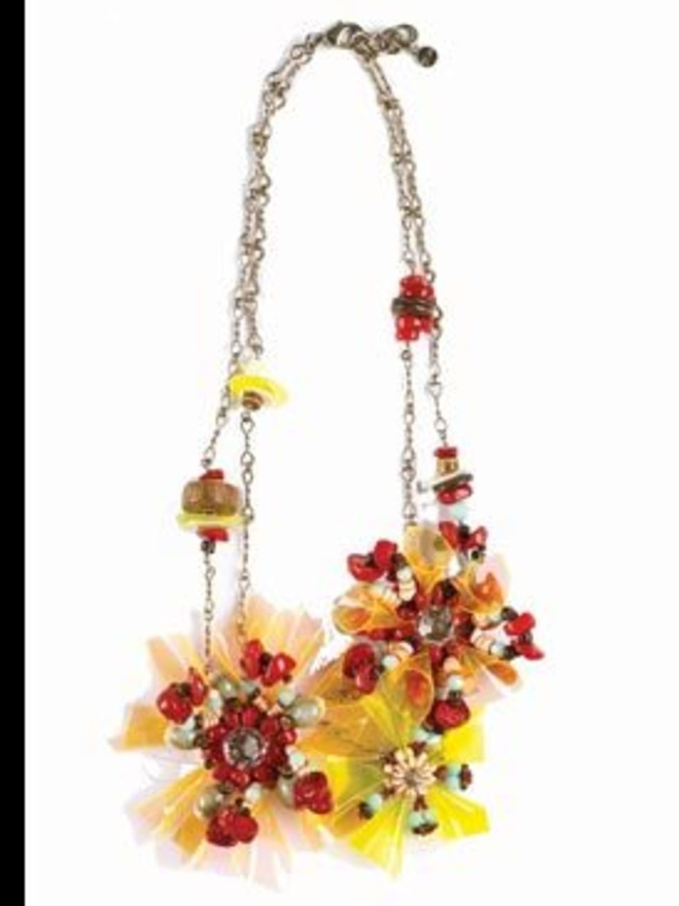 <p>Flower and chain necklace, £633, by Chloe. For stockist details call 020 3823 5348.</p>