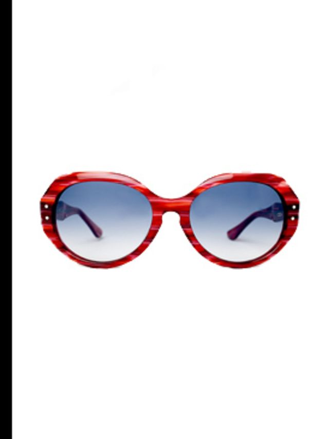 <p>Sunglasses by Oliver Goldsmith at Harvey Nichols, For stockists call 02072355000</p>