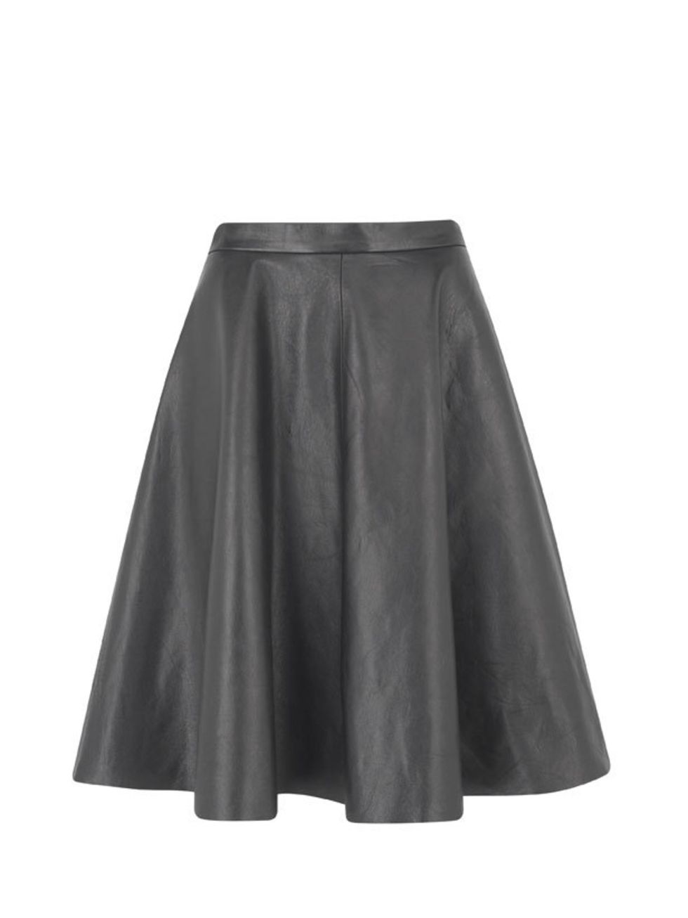 <p>Marks &amp; Spencer full leather skirt, £99 (0845 302 1234)</p>