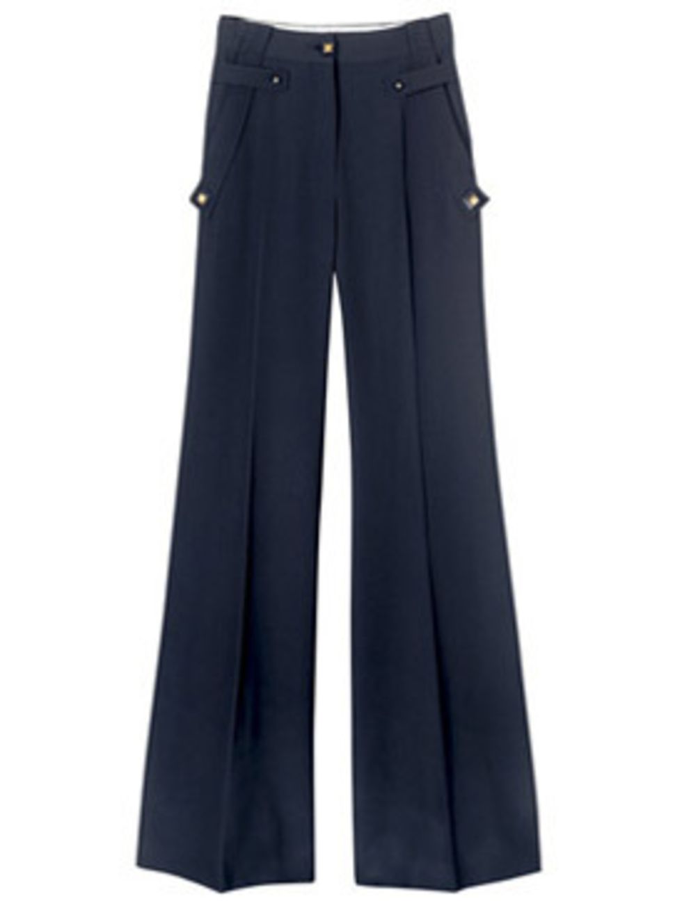 <p>Wide leg, high waist trousers, £534, Givenchy at Harvey Nichols, (stockists) 0207 245 5000</p>