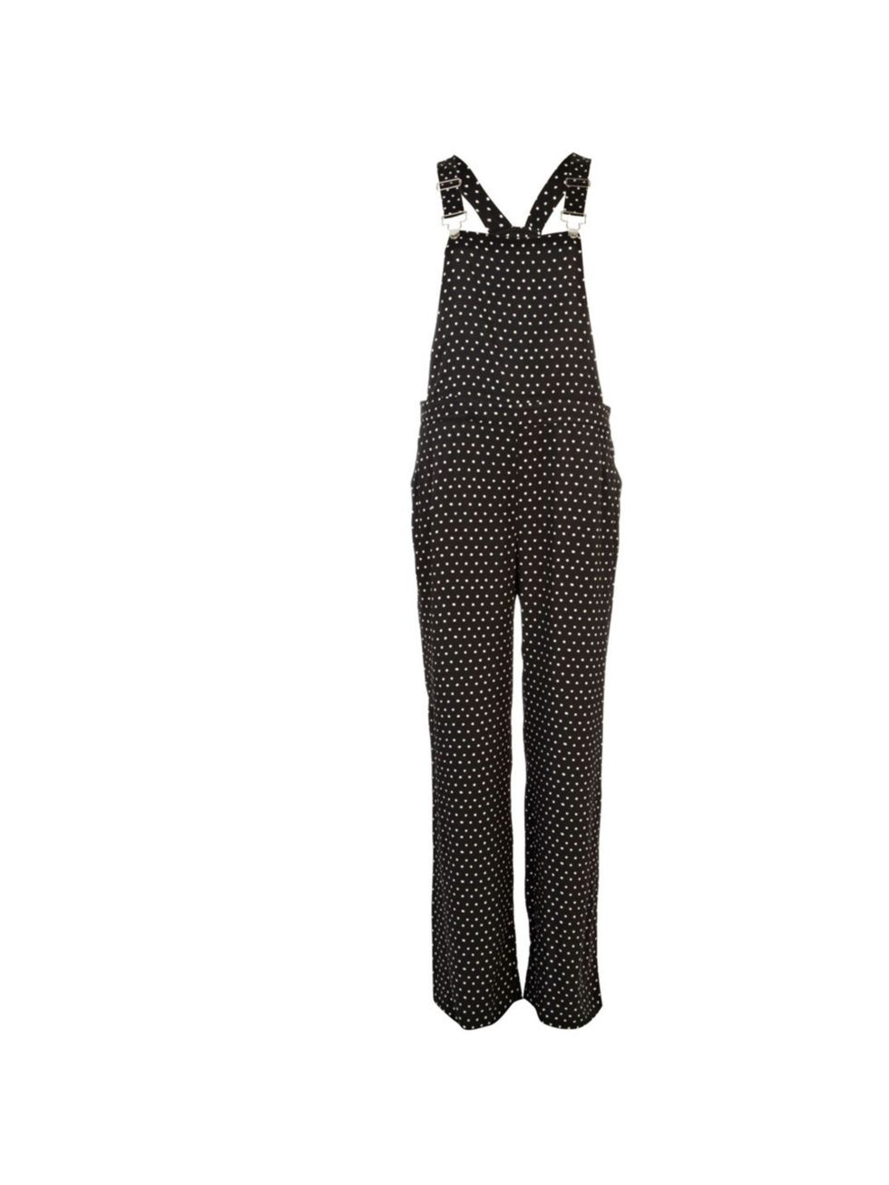 <p>Since popping up at 3.1 Phillip Lim and Moschino, dungarees are back. Spotted everywhere at London Fashion Week, trial the trend with a high street version... <a href="http://www.riverisland.com/women/playsuits--jumpsuits/dungarees/Black-and-white-polk