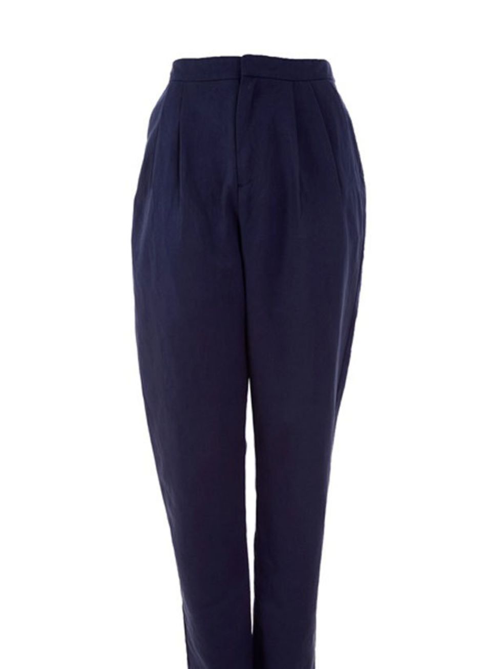 <p>Navy tapered trousers, £125, by YMC at <a href="If%20you%E2%80%99re%20contemplating%20a%20summer%20of%20festivals,%20parks%20and%20beer%20gardens,%20add%20a%20straw%20boater%20to%20your%20wardrobe%20essentials.%20Guaranteed%20to%20keep%20you%20stylishl