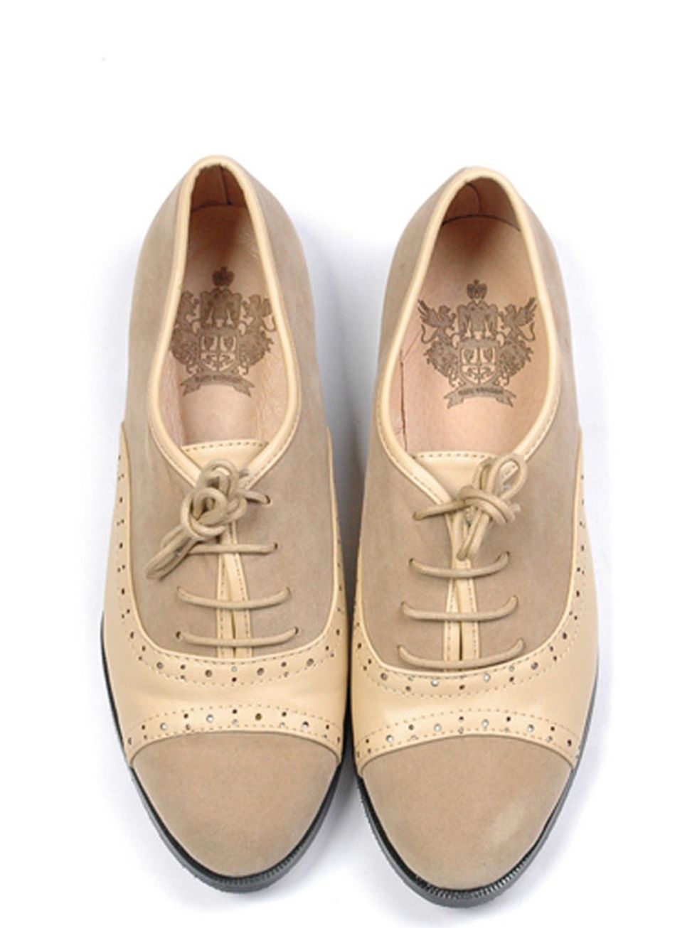 <p>Nude brogues, £30, by <a href="http://www.katekanzier.com/department/B81585D2-8FA9-4ED7-B1BC-6B91FC930AF1/brogues">Kate Kanzier</a> </p>