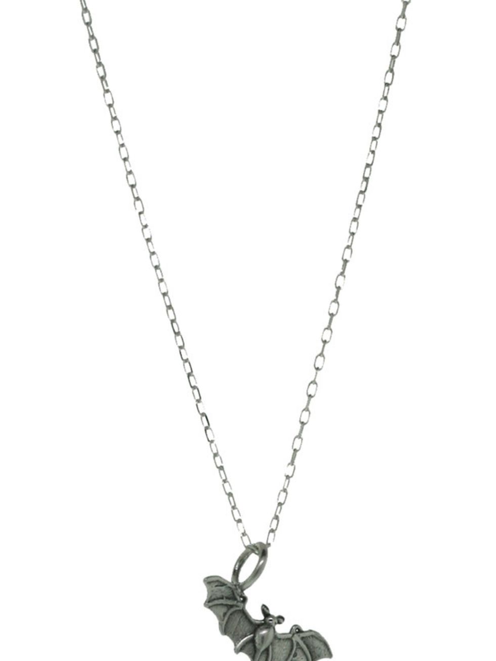 <p>Silver bat necklace, £62, by Giles &amp; Brother at <a href="http://www.kabiri.co.uk/tiny-bat-necklace.html">Kabiri</a></p>