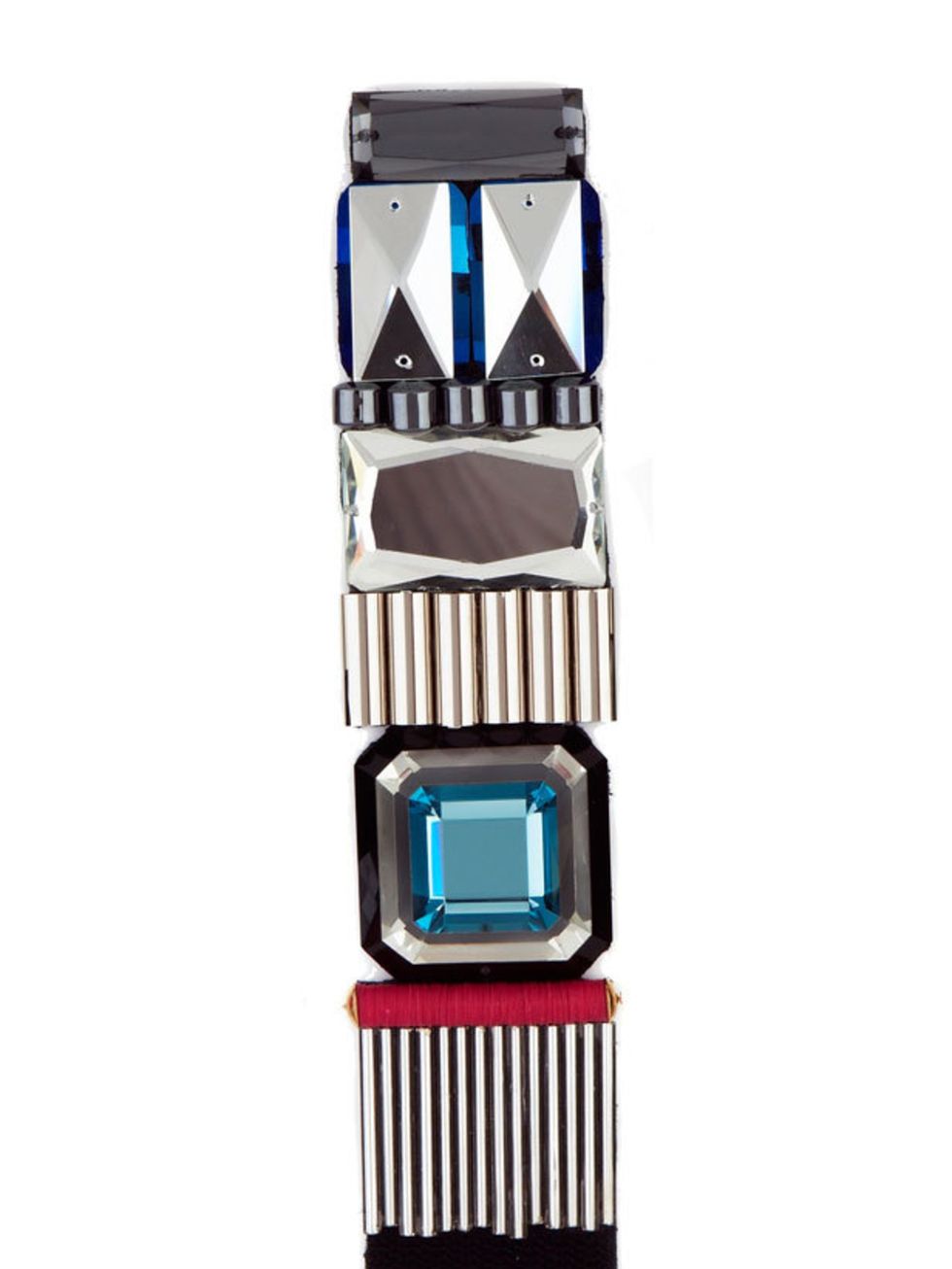 <p>Geometric bracelet, £325, by Lucy Hutchings at Start (0207 729 3334)</p>