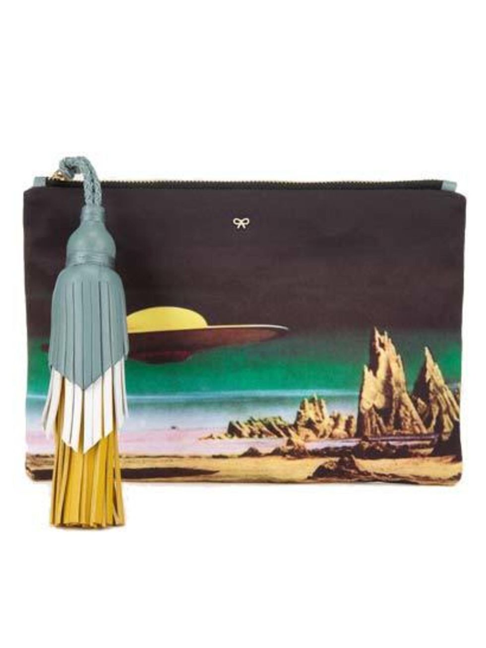 <p>Is it a clutch, pouch, bag or all of the above.   All we know is we can't enough of them . . </p><p>Mars attacks .. </p><p>Ufo print clutch £395 by <a href="http://www.anyahindmarch.com/View-All/Courtney-Planet-Cruiser-clutch/Multi-5050925821230.html?s