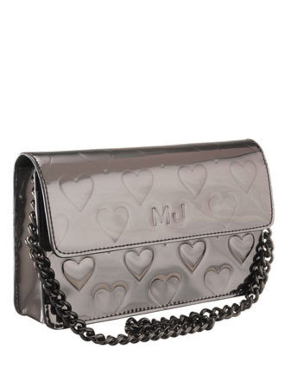 <p>Affordable and designer, what more could a girl want? We fell in love with this metallic, heart bag by Marc Jacobs the moment we saw it. Make sure it is under your tree this Friday.</p><p> Bag, £28 by Marc by Marc Jacobs </p>