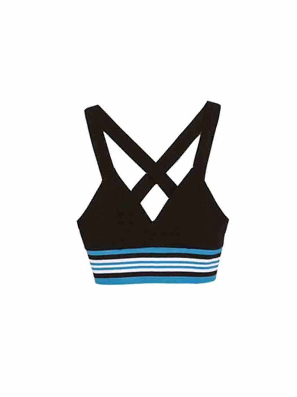 <p>Dare to bare, with this sporty crop top.</p><p><a href="http://www.zara.com/uk/en/woman/t-shirts/cropped-sporty-top-c358008p1769606.html">Top Zara £19.99</a></p>