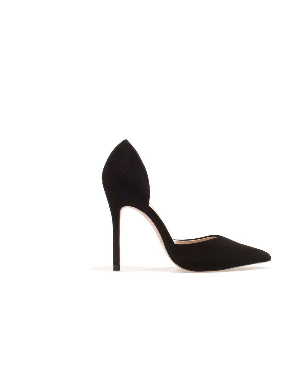 <p><a href="http://www.zara.com/webapp/wcs/stores/servlet/product/uk/en/zara-neu-W2012-s/328515/1049903/HIGH%20HEEL%20VAMP%20SHOE">Zara</a> black leather court heels £59.99</p>