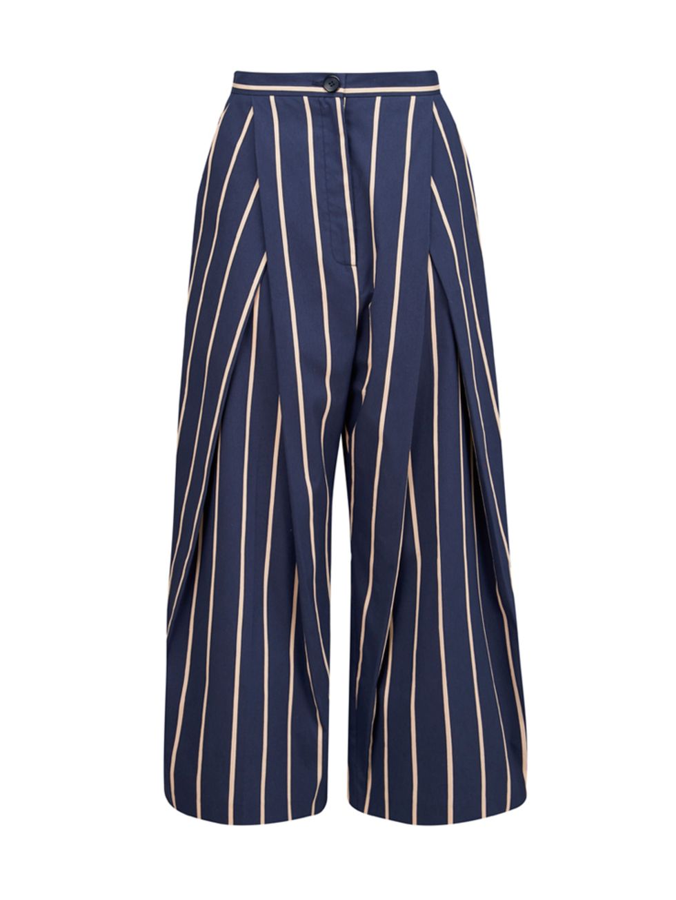 <p>Fashion Intern Emi will pair these trousers with an off-the-shoulder top to beat the heat. </p>

<p><a href="http://www.atterley.com/blue-stripe-cotton-trousers-1.html" target="_blank">Atterley</a> trousers, £48</p>