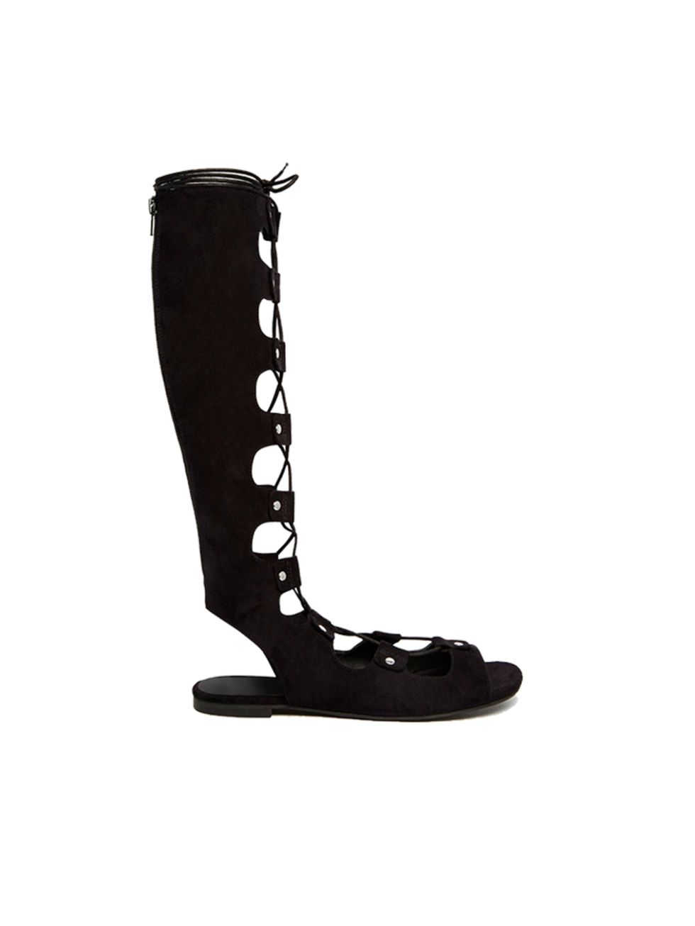 <p><a href="http://www.asos.com/ASOS/ASOS-FEODORA-Knee-High-Lace-Up-Sandals/Prod/pgeproduct.aspx?iid=5220091&cid=17170&sh=0&pge=0&pgesize=36&sort=-1&clr=Black&totalstyles=219&gridsize=3" target="_blank">ASOS</a> gladiator sandals, £45</p>