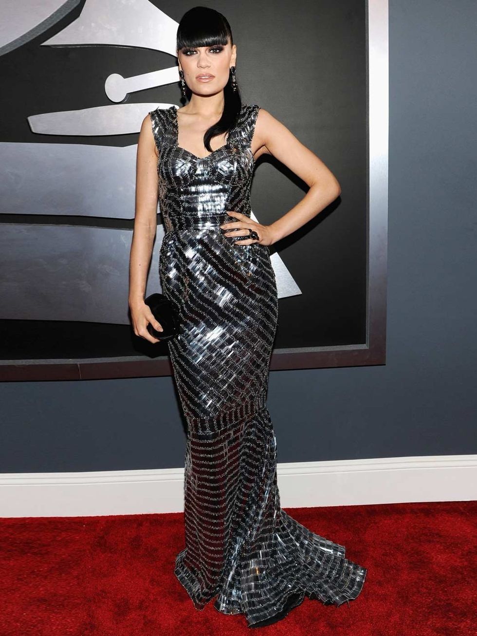 <p>Jessie J wears <a href="http://www.elleuk.com/catwalk/designer-a-z/julien-macdonald/spring-summer-2012">Julian Macdonald</a> at the Grammy Awards 2012.</p>
