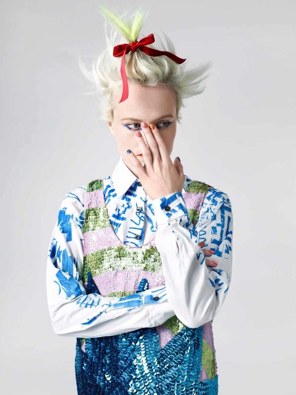 <p>Louise Gray in designs from her Topshop collection</p>