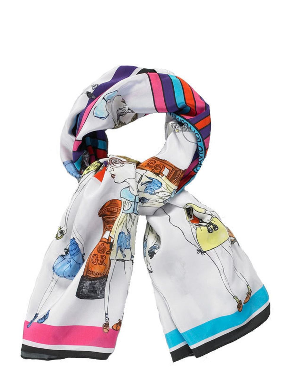 <p>Dominique Mosley &amp; David Longshaw 'Globetrotter' scarf, £249, at <a href="http://www.harrods.com/product/david-longshaw-and-dominique-mosley/globetrotter-illustrated-scarf/000000000002508939?cat1=accessories&amp;cat2=for-her-scarves">Harrods</a></p
