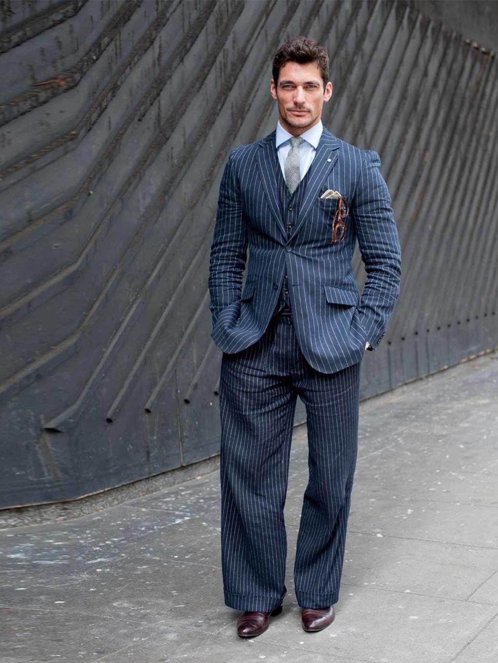 <p>David Gandy, Model. Ralph Lauren and Marks &amp; Spencer outfit, Russell &amp; Bromley shoes.</p><p>Photos by Kirstin Sinclair.</p>