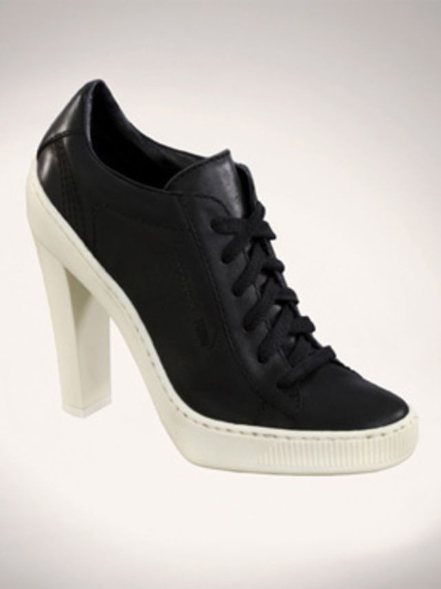 <p>  </p><p><a href="">Puma</a>'s iconic Clyde sneaker, which was first launched in 1973, has been given a luxury make-over by the Italian brand, and the results are decidedly high fashion - literally. The combination of Puma's street wear aesthetic and <